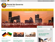 Tablet Screenshot of portaldogoverno.gov.mz